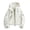 #355-White, variant on Warop Womans Hooded Jacket, Drawstring Hood Long Sleeve Solid Coat, Cropped Fit Outdoor Windbreaker for Hiking Trip