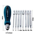 thumbnail image 3 of 9Pcs/Set Precision Screwdriver Set for 1/4in/6.35mm Phillips/Slotted Bits with Weak Magnetic Multitool Home Appliances Repair Hand Tools, 3 of 8