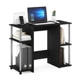 thumbnail image 4 of Pemberly Row Compact Computer/Study Desk in Americano in Stainless Steel Tubes, 4 of 6