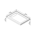 thumbnail image 3 of OVE Decors 48-in W x 36-in D Shower Base Pan Rectangle, Hidden Side Drain, White Acrylic, Reversible Design, 3 of 11