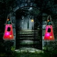 thumbnail image 6 of SDJMa Halloween Light Up Decorations Outdoor Indoor, 41 inch Hanging Witch Ghost Hats with Colorful LED Light, Halloween Glowing Witch Hat Hanging Ornament for Yard Garden Tree Porch Window, 6 of 9