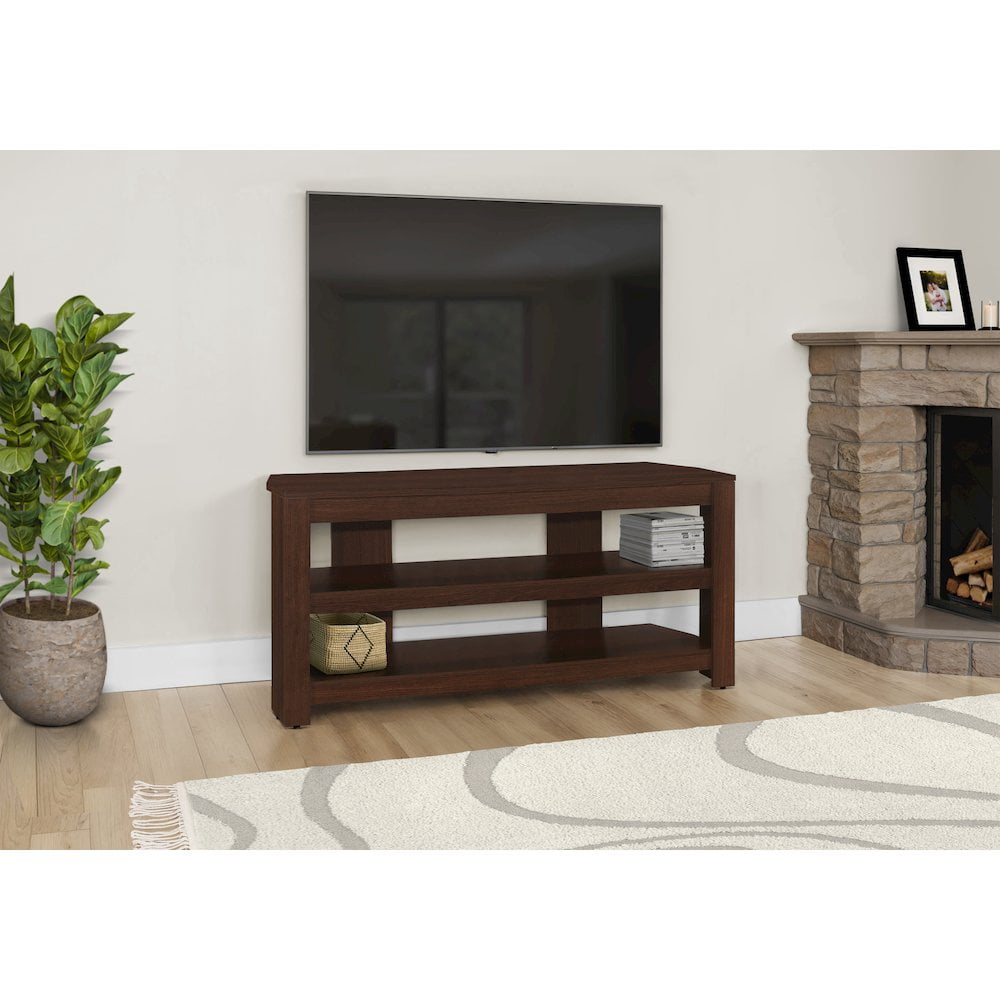 Monarch Specialties Tv Stand, 42 Inch, Console, Living Room, Bedroom, Brown Laminate