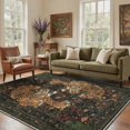 thumbnail image 2 of GENIMO 5'x7' Animal Print Area Rug for Living Room, Machine Washable Non Slip Low Pile Rug for Bedroom Dining Room, Smoky Green, 2 of 7