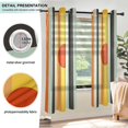 thumbnail image 3 of Yayeee Window Curtains Light Filtering 63"x42" Grommet Panel Pair Home Living Room Decor, Stripes and Circle, 3 of 7
