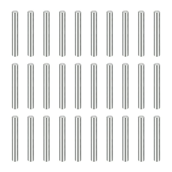 Uxcell 50pcs Dowel Pins M1(1mm) x 8mm 304 Stainless Steel Cylindrical Shelf Support Peg Pin Rod Fasten Elements for Metal Devices Wood Furniture DIY Installation, Silver