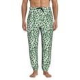 thumbnail image 2 of Sweatpants for Men - green leopard print design Adjustable Elastic Band Mens Joggers With Pockets, Athletic Workout Gym Casual Track Pants for Men, 2 of 7