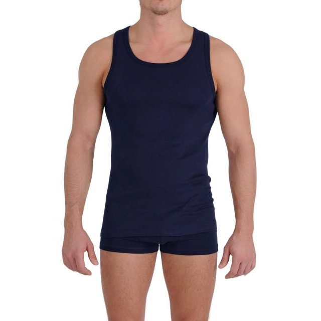 Serie de Firma de Ginch Gonch - Camiseta sin Mangas Azul Marino Extragrande