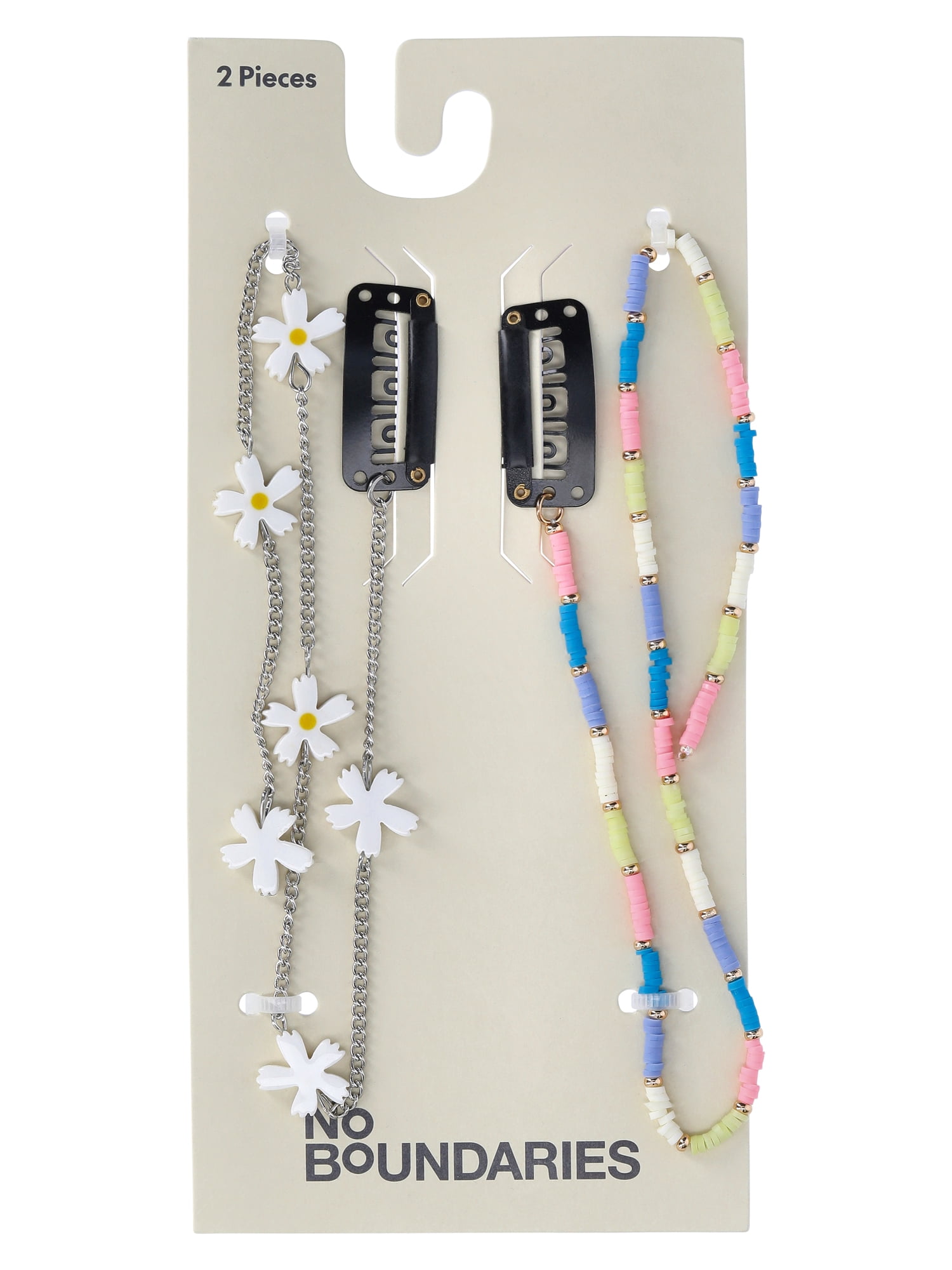 No Boundaries Flower Hair Charm Clip, 2-Pack, Women's