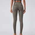 thumbnail image 4 of Brondbend Woman Yoga Pants Womens Legging Elastic High Waisted Belly Control Workout Trousers Pocket Solid Color Casual Tights Slim Fit Climb Athletic Jogger Gray, 4 of 6