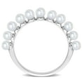 thumbnail image 4 of Everly Women's Cultured Pearl 14k White Gold Ring, 4 of 8