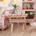 thumbnail image 4 of MANLINGDA 3pcs Miniature Foldable Wooden Table Set for Desk or Camping Decor, 4 of 7