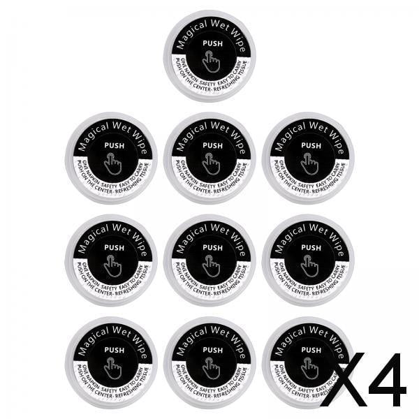 4x Toalla Comprimida Desechable Soledad Suave Cara Portátil Papel Higiénico Tabletas Mini Moneda Comprimida Tejido para Deportes 4 piezas