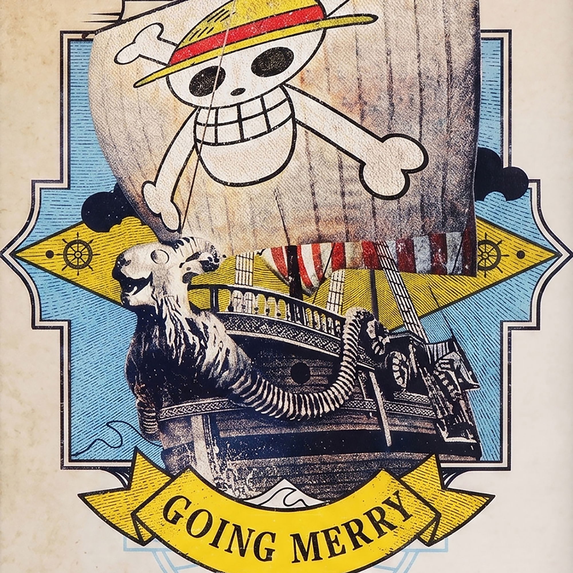 Pyramid America: One Piece Live Action - Going Merry - 11x17 Framed Gel Coated Poster - Series Artwork, Licensed Netflix Wall Decor, Collectible Print