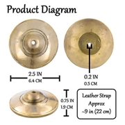 Meditation Bell - Tingsha Cymbals with Straps - Meditation Chime Tibetan Bell for Healing Yoga Meditation in a Box by Mudra Crafts, Plain 2.5 Inches