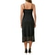 thumbnail image 3 of Vestido de maternidad de malla con fruncidos en los lados para mujeres, inspirado en el Día de la Madre, tirantes finos, vestido de embarazo para invitadas de boda, negro, talla M, 3 of 6