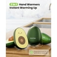 thumbnail image 2 of Hand Warmers Rechargeable 2 Pack Magnetic 3 Settings Fast Heating Avocados Shape Electric Portable Pocket Heater Reusable Hot Hands Gifts for Women Men Outdoor Camping Hunting Golf, 2 of 2