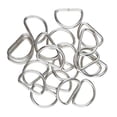 thumbnail image 1 of 100 Pieces Alloy DIY Rings for Webbing Strapping , White, 15x10x2mm, 1 of 8