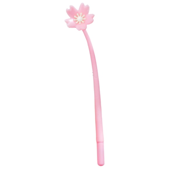 Back to Schol! Miyuadkai Sakura Soft Silicone Gel Pen White Bud, Cute Flower Gel Ink Pens Writing Pens 0.38 Mm Fun Kawaii Pens for s Schol 1Ml