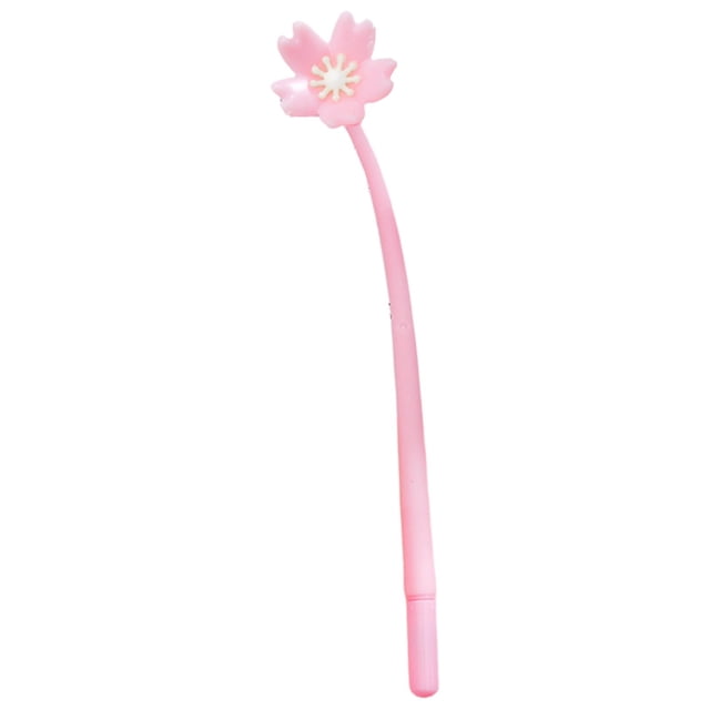 Back to Schol! Miyuadkai Sakura Soft Silicone Gel Pen White Bud, Cute Flower Gel Ink Pens Writing Pens 0.38 Mm Fun Kawaii Pens for s Schol 1Ml