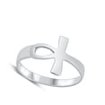 thumbnail image 4 of Sideways Egyptian Ankh Cross Ring .925 Sterling Silver Band Jewelry Female Male Unisex Size 6, 4 of 4