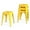 Yellow, variant on 18-Inch Stackable Metal Stool, Backless Bar Stools, Industrial Seat for Kitchen, Garage, Restaurant(Yellow, SET OF 4)