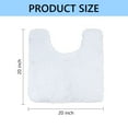 thumbnail image 2 of Semfri White Toilet Rug Contour Bathroom Rugs U Shaped Bathroom Mats Shaggy Soft Contour Carpet for Bathroom Toilet, 2 of 7