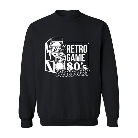 Retro Game 80s Classics Sweatshirt Men -Image by Shutterstock, Male Large