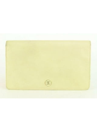 Chanel - Yellow Quilted Caviar 'CC' Compact Wallet