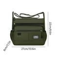 thumbnail image 3 of AUTUMN Messenger Bag for Men, Waterproof Durable Multiple Compartments Retro PU Leather Messenger Bag, Low Profile Luxury Essential for Business, Leisure and Daily Travel(Army Green), 3 of 6