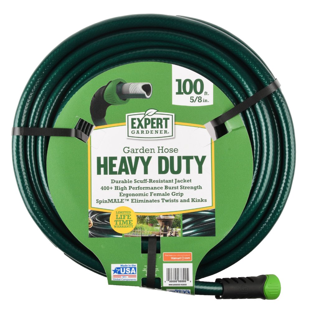 Expert Gardener Heavy Duty 5/8" x 100' Ergonomic Grip Garden Hose