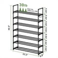 thumbnail image 5 of BGTREND 7 Tiers Shoe Rack Shoe Storage Organizer 25-30 Pairs Joinable Utility Metal Shoe Shelf for Entryway Hallway Closet (46.5 inches, Black), 5 of 7