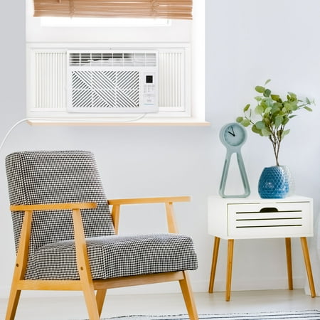 Keystone - 6,000 BTU Window Mounted Air Conditioner with Remote Control - white