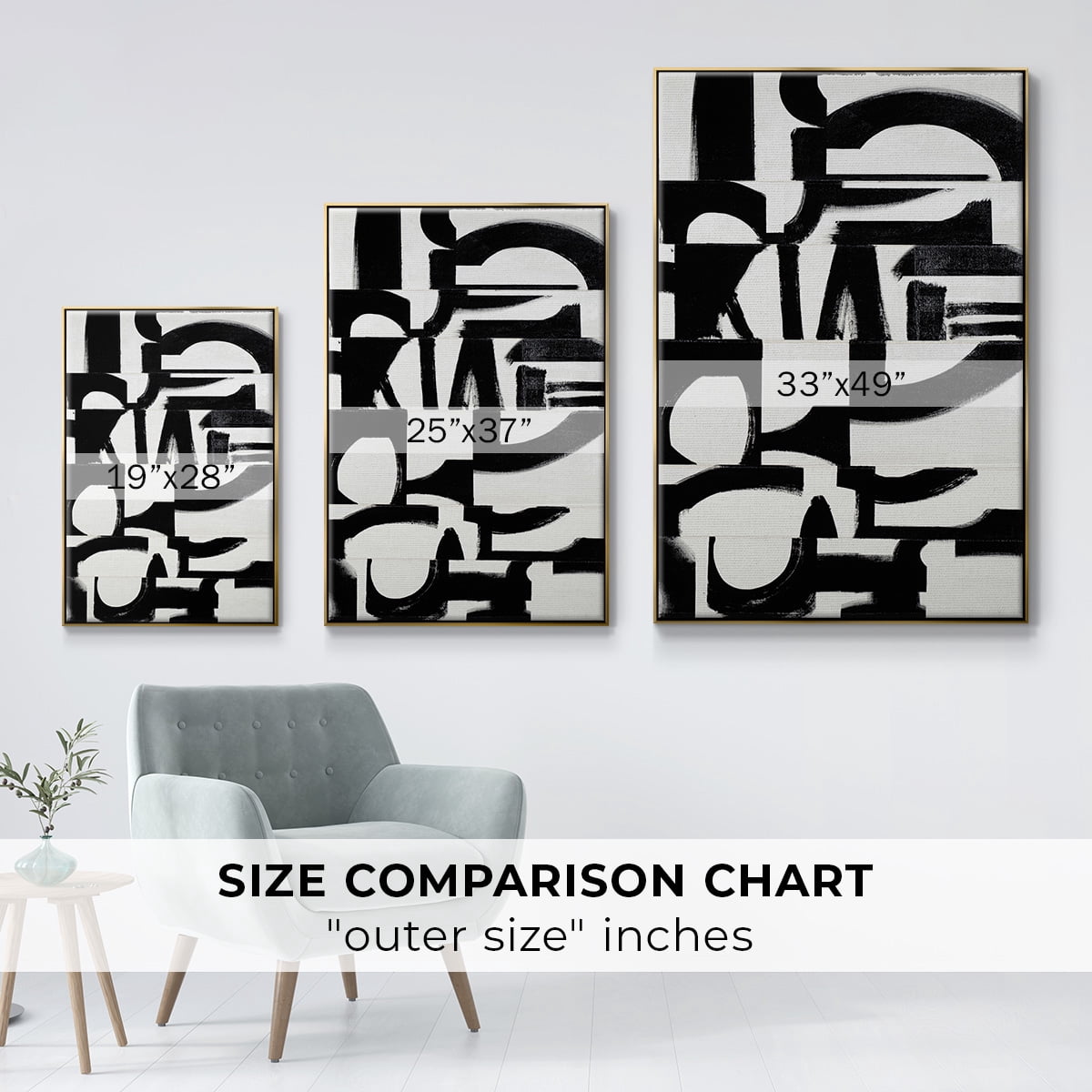 Prosperous Elements V10 Framed Premium Gallery Wrapped Canvas - Ready to Hang - 25 x 37 - Gold Floating Frame