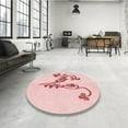 thumbnail image 4 of Ahgly Company Machine Washable Indoor Rectangle Transitional Pastel Red Pink Area Rugs, 6' x 9', 4 of 7