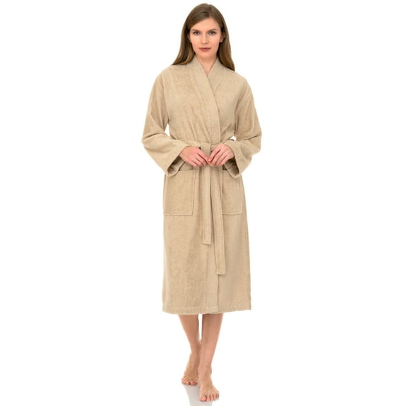 TowelSelections Womens Robe, Premium Cotton Bathrobe, Spa Terry Cloth Robes for Women Medium/Large Angora
