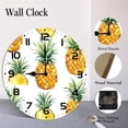 thumbnail image 4 of ZXCXRQFa Fruit Pineapple Silent Non Ticking Wooden Clock 10 Inch, Round Wall Clock,Decorative for Living Room, Kitchen, Home,Bathroom, Bedroom, Office or School, 4 of 7
