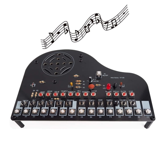 Kit STEM de electrónica para soldar piano DIY VOGURTIME 18 x 13 cm