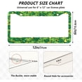 thumbnail image 4 of GZHJMY St. Patrick's Day Shamrock License Plate Frames, License Plate Covers, 2 Packs Universal Aluminum Tag Frame with 2 Holes & Screw Caps Car Tags, Elliptical Hole Decorative, 4 of 7