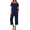 Navy Blue, variant on Ekouaer Women's Capri Pajama Sets Floral Print Short Sleeve Sleepwear Top and Capri Pants 2 Piece Loungewear with Pockets