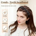 thumbnail image 2 of Headband with Clips 2 Pcs Bangs Hairstyle Hairpin Headband, Multi Layer Toothed Braid Tool for Easy DIY Hairstyles, Hair Styling Accessories for Women Girls, Hair Accessories,&nbsp;Hair Band, 2 of 7