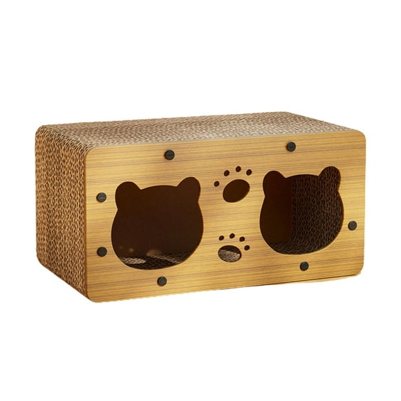 Yinanstore Cardboard Cat House Kitty Condo Castle Scratcher Bed Scratcher Pad Toy for Small, Medium and Large Cats Cat Birthday Pet Gift single layer