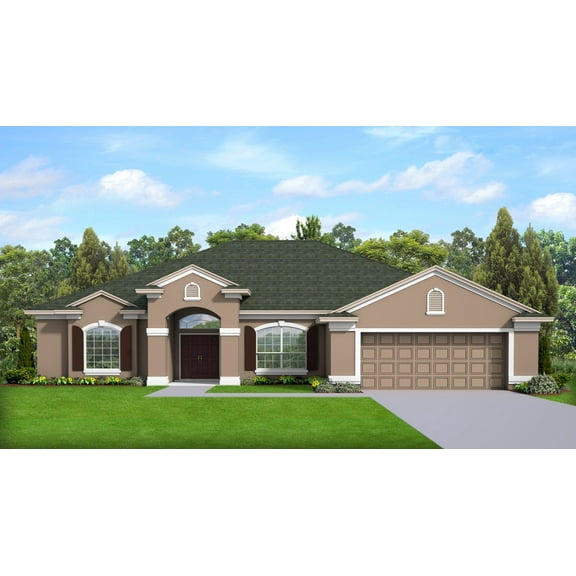 556-23161: Contemporary CMU 4 Bed, 2 Bath Luxury Home Plan, 2316 Sq Ft: Full Blueprints with License to Build by Home Plan Marketplace - Lesuto