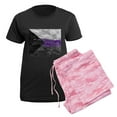 thumbnail image 5 of CafePress - Abstract Paint Splatter Demisexual Pride Flag Pajamas - Women's Short Sleeve Print T-Shirt and Pants Dark Cotton Pajama Set, 5 of 7