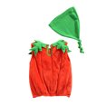 thumbnail image 6 of Okbabeha Baby Halloween Outfit, Velvet Pumpkin-Shaped Costume + Knotted Hat, 6 of 7