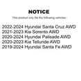 thumbnail image 2 of Kugel Front Rear Wheel Bearing & Hub Assembly Kit for Car Hyundai Santa Fe Kia Palisade Sorento Telluride Cruz AWD - Left Right Side (Driver Passenger) K70-101936, 2 of 11