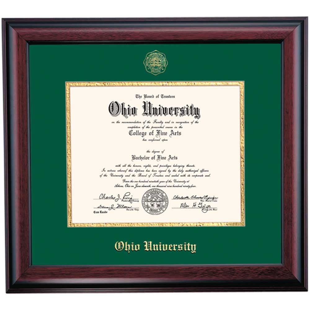 OCM Diploma Frame for Ohio University OU, 16" x 18" Frame, Embossed