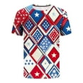 thumbnail image 5 of cllios 4th of July Mens Big and Tall Shirts Crewneck Muscle Tshirts Patriotic Red White and Blue Graphic Tee Independence Day Short Sleeve Workout Shirts, 5 of 5