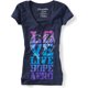 thumbnail image 1 of Aeropostale Love Live Hope Aero playera gráfica para mujer, azul, mediano, 1 of 1