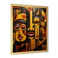 thumbnail image 2 of Designart "Tribal Marks in Vibrant Yellow IV" People Framed Wall Art - Global Yellow African Mask Bedroom Framed Canvas Wall Art, 2 of 6