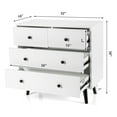 thumbnail image 3 of Giantex Armoire de Rangement avec 4 Tiroirs de Rangement, Table d'Appoint avec Dispositif Anti-Basculement, Unité de Rangement pour Console, Blanc, 3 of 8